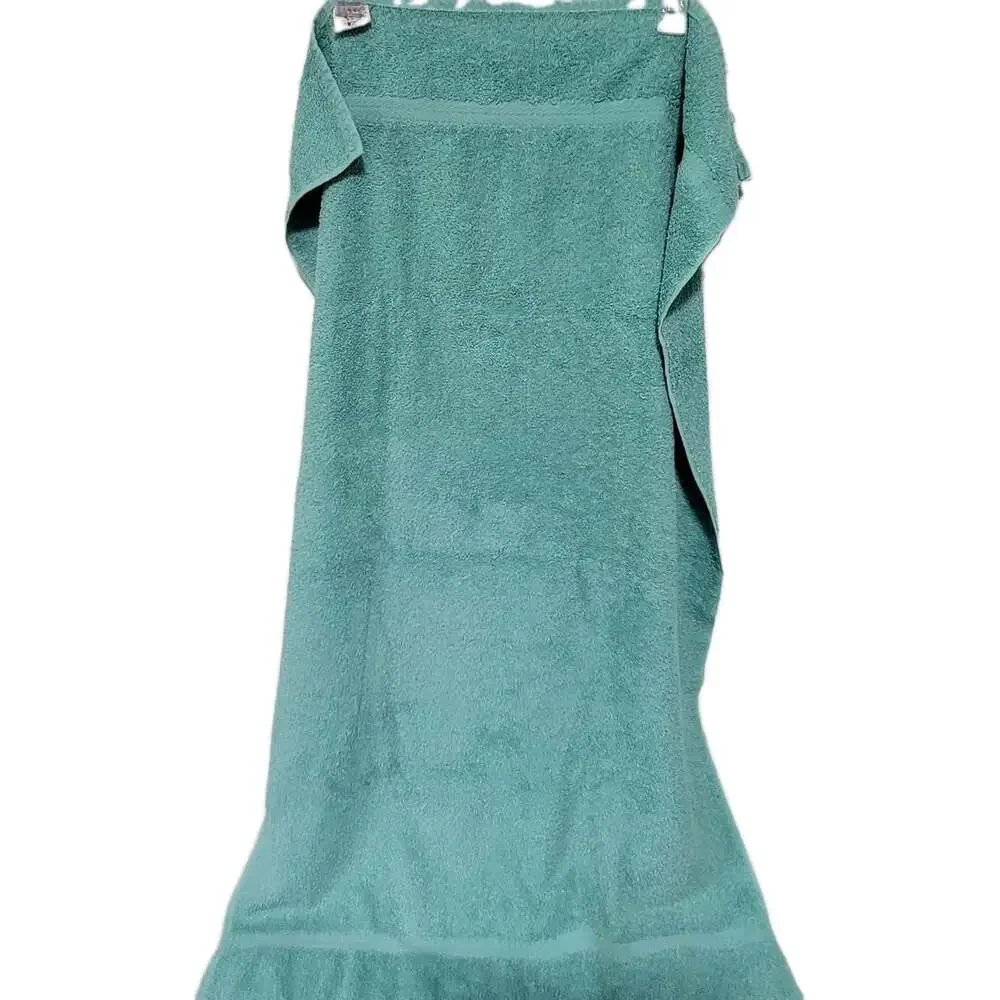 Vintage Lady Pepperell Bath Towel Teal Green 100% Cotton 25